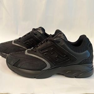 FENDI Faster Trainers Black nubuck leather low-tops  NWT IN SEASON US7 IT40 UK6